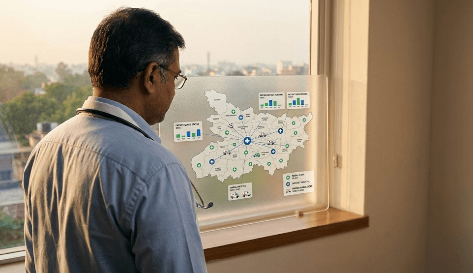 Doctor reviewing queue, symptoms, prescriptions, and patient history in Incloudia